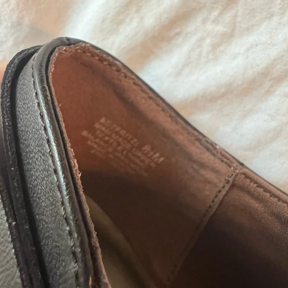 Bandolino Leather Heeled Bootie Brown  Animal Skin Pattern Gold Hardware Sz 8.5M - Picture 11 of 11